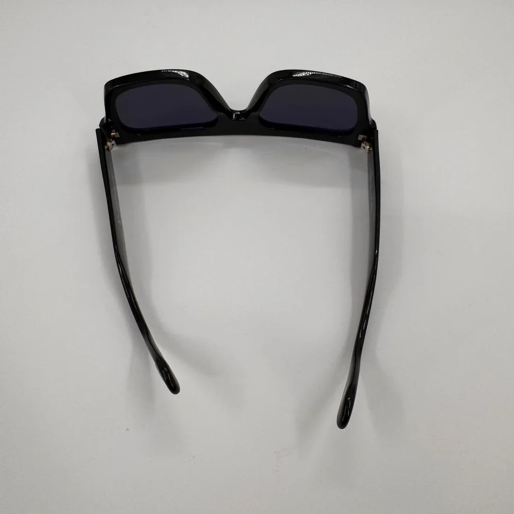 Tom Ford Fausto TF711 01A Black Square Sunglasses Rose‎ Gold T Logo Italy 53mm